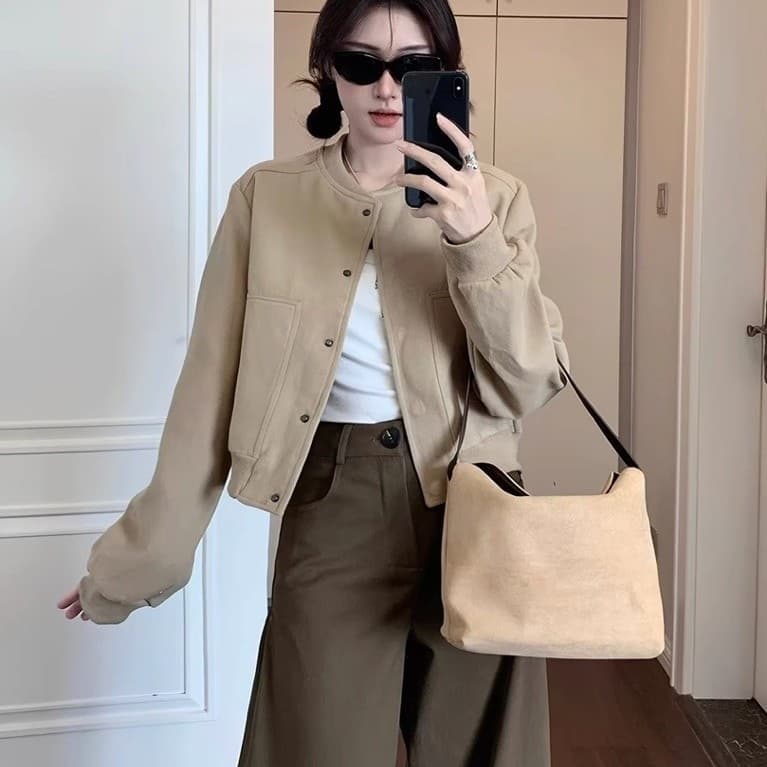 SẴN XÁM [BIGSIZE L - 3XL] Áo Khoác Bigsize Nữ Form Bomber Vải Nỉ Dày Dặn Màu Xám Đậm Cực Chất Trendy 2025