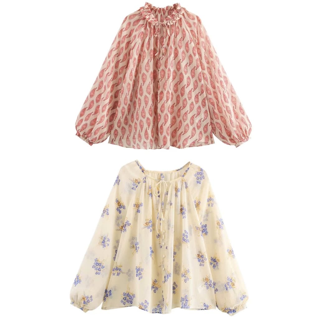 SẴN CAM [BIGSIZE L-4XL] Áo Sơ Mi Voan Bigsize Mỏng Nhẹ Nữ Họa Tiết Hoa Vintage Xinh Độc Lạ Hottrend 2025