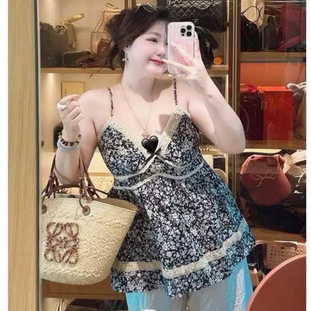 (SẴN 24XL) ÁO BIGSIZE NỮ 55-90KG 2 DÂY CỔ NHỌN CO GIÃN ĐI CHƠI HÈ 2025 MẶC HÀNG NGÀY SANG CHẢNH