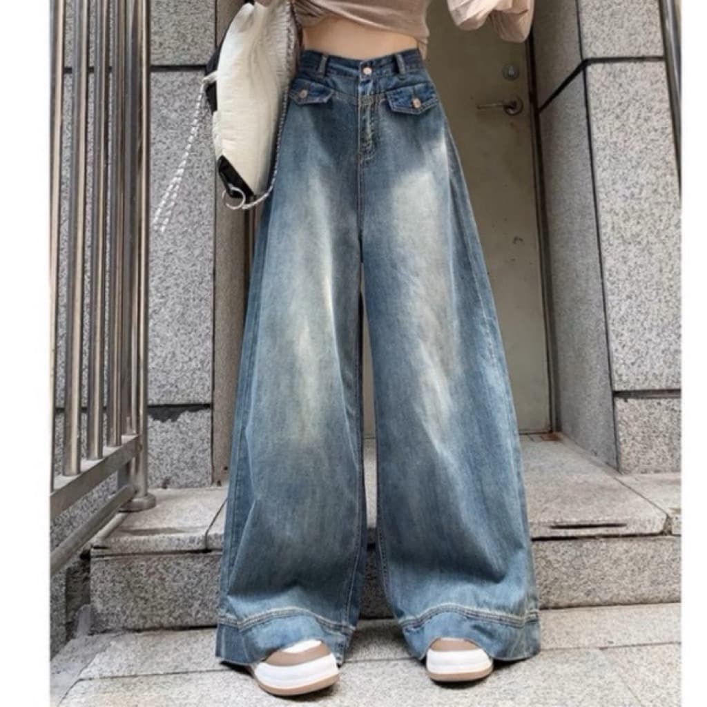 [Bigsize 55-85kg] Quần jeans nữ có Bigsize ống loe form dài tôn dáng mặc đi chơi đi dự tiệc 2025 (354)