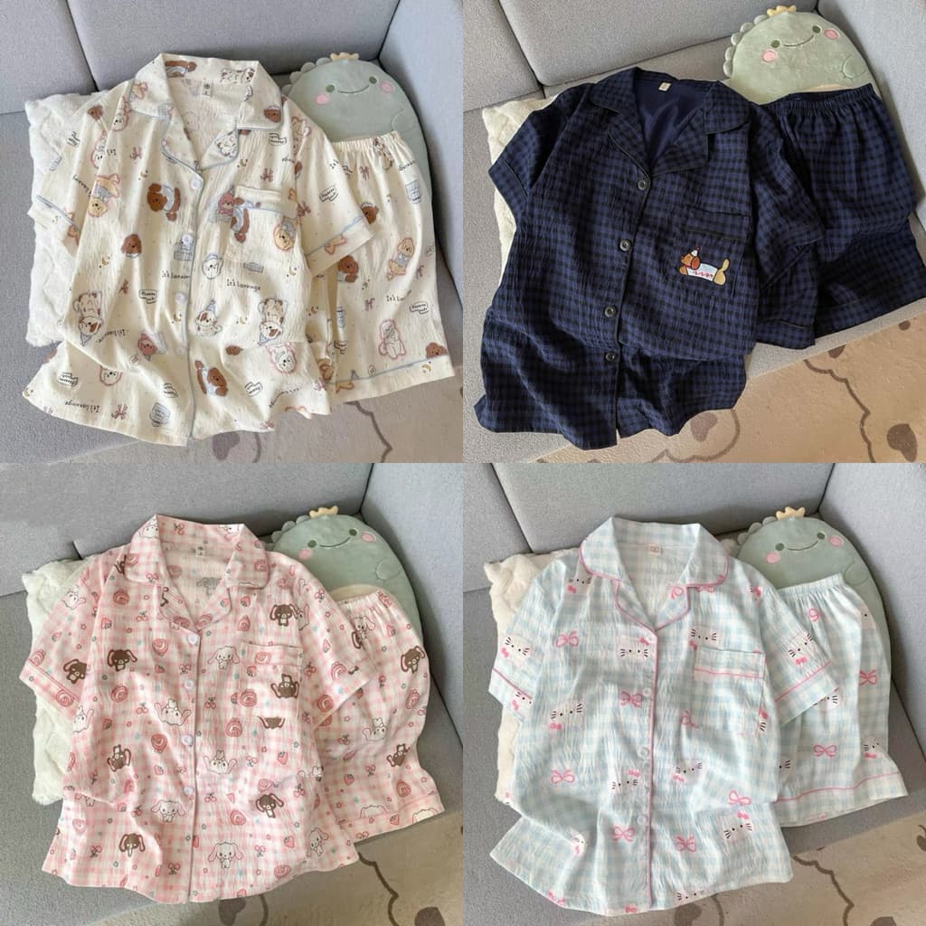 SẴN BE [BIGSIZE 2XL-6XL] Đồ Ngủ Pijama Size Lớn Bigsize Nữ Tay Ngắn Quần Đùi Hoạ Tiết Dễ Thương Mùa Hè 2026