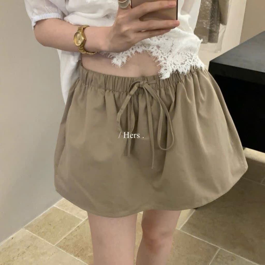 SẴN [BIGSIZE L-4XL] Chân Váy Chữ A Bigsize Nữ Chất Kaki Lưng Chun Rút Dây Trẻ Trung