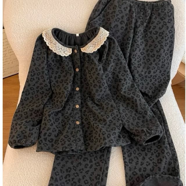 SẴN [BIGSIZE XL-4XL] Set Đồ Ngủ Bigsize Nữ Dài Tay Màu Xám Phối Hoạ Tiết Chấm Đen Nổi Bật