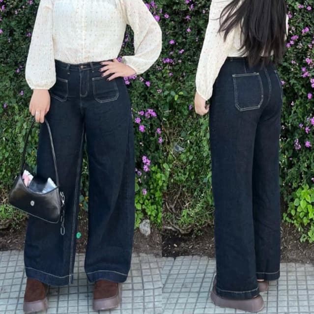 SẴN [Bigsize L-5XL] Quần Jeans Nữ Bigsize ôm eo màu đậm 2 quần bò đi làm đi học hằng ngày ống rộng dài 2025 (415)