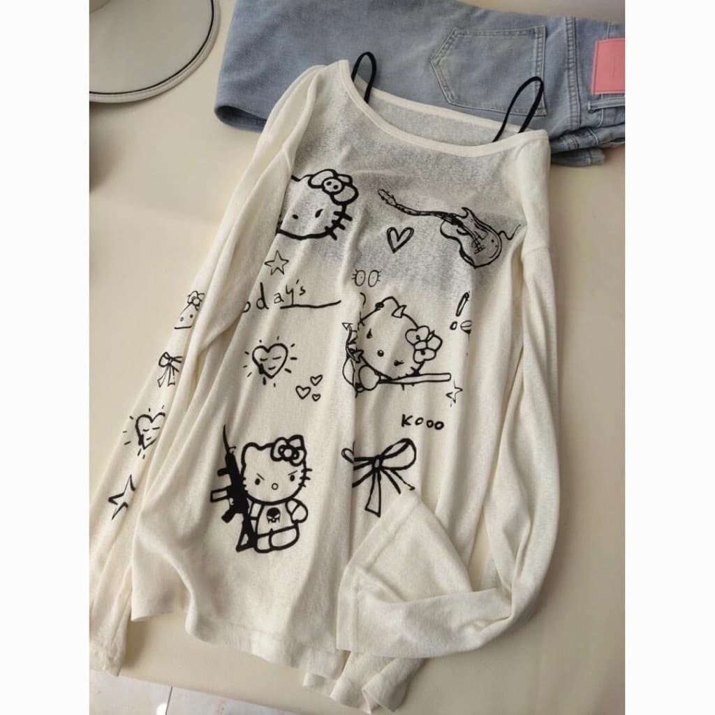 [BIGSIZE L-4XL] Áo Thun Giấy Bigsize Nữ Thiết Kế Hình In Phong Cách Riêng Form Rộng Rãi Dễ Thương 2026