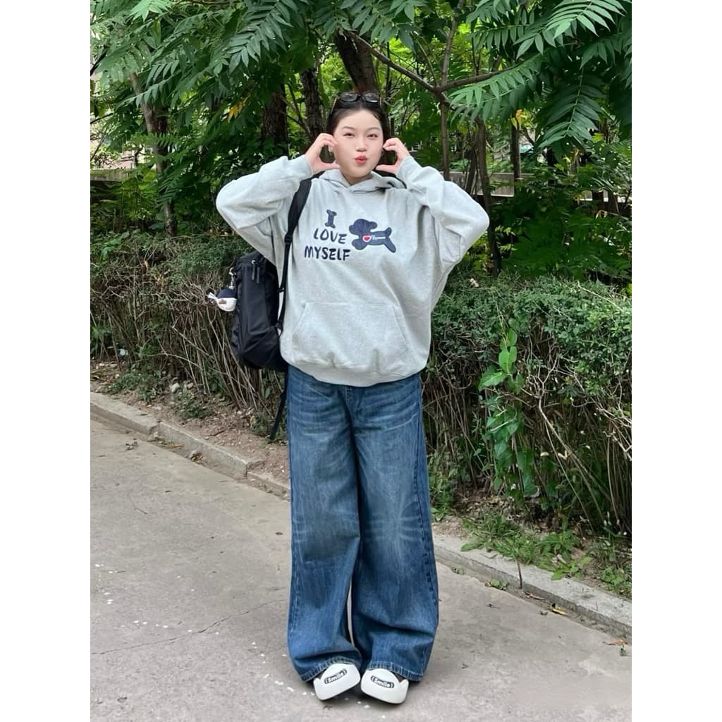 Sẵn 123XL[BIGSIZE L - 5XL] Quần Jeans Bigsize Nữ Màu Retro Hiệu Ứng Wash Đậm Phong Cách Cá Tính (L29)