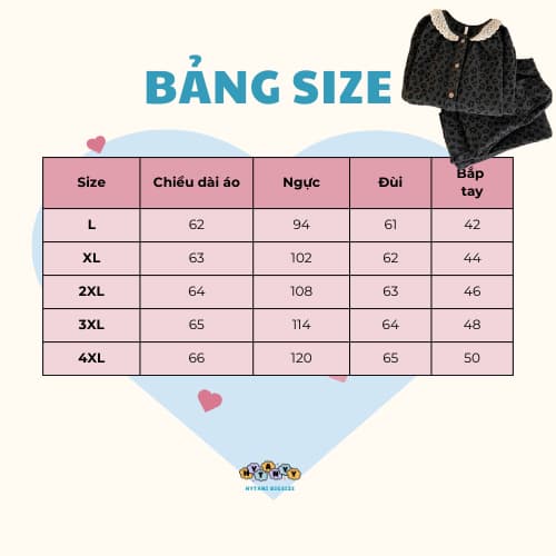 Bảng size