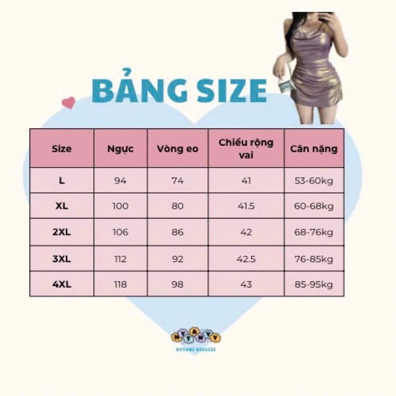 Bảng size