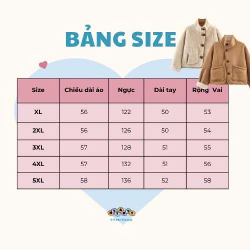 Bảng size