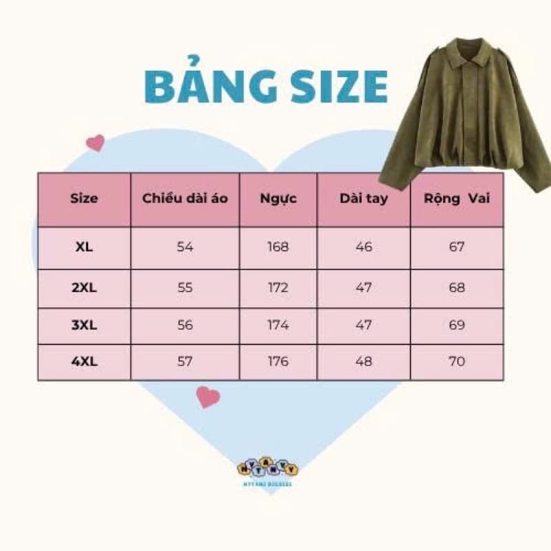 Bảng size